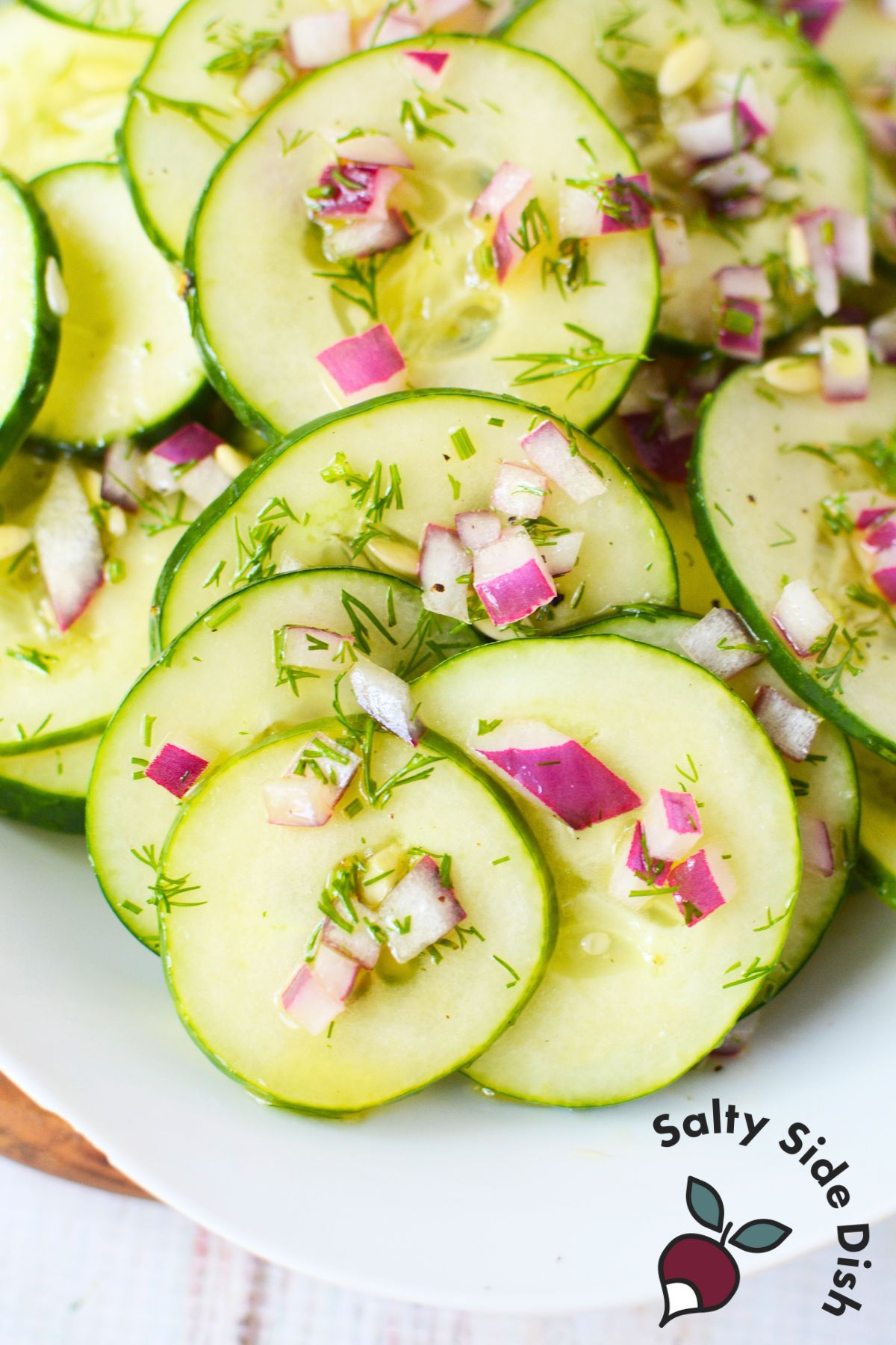 pile of pickled sliced onions.