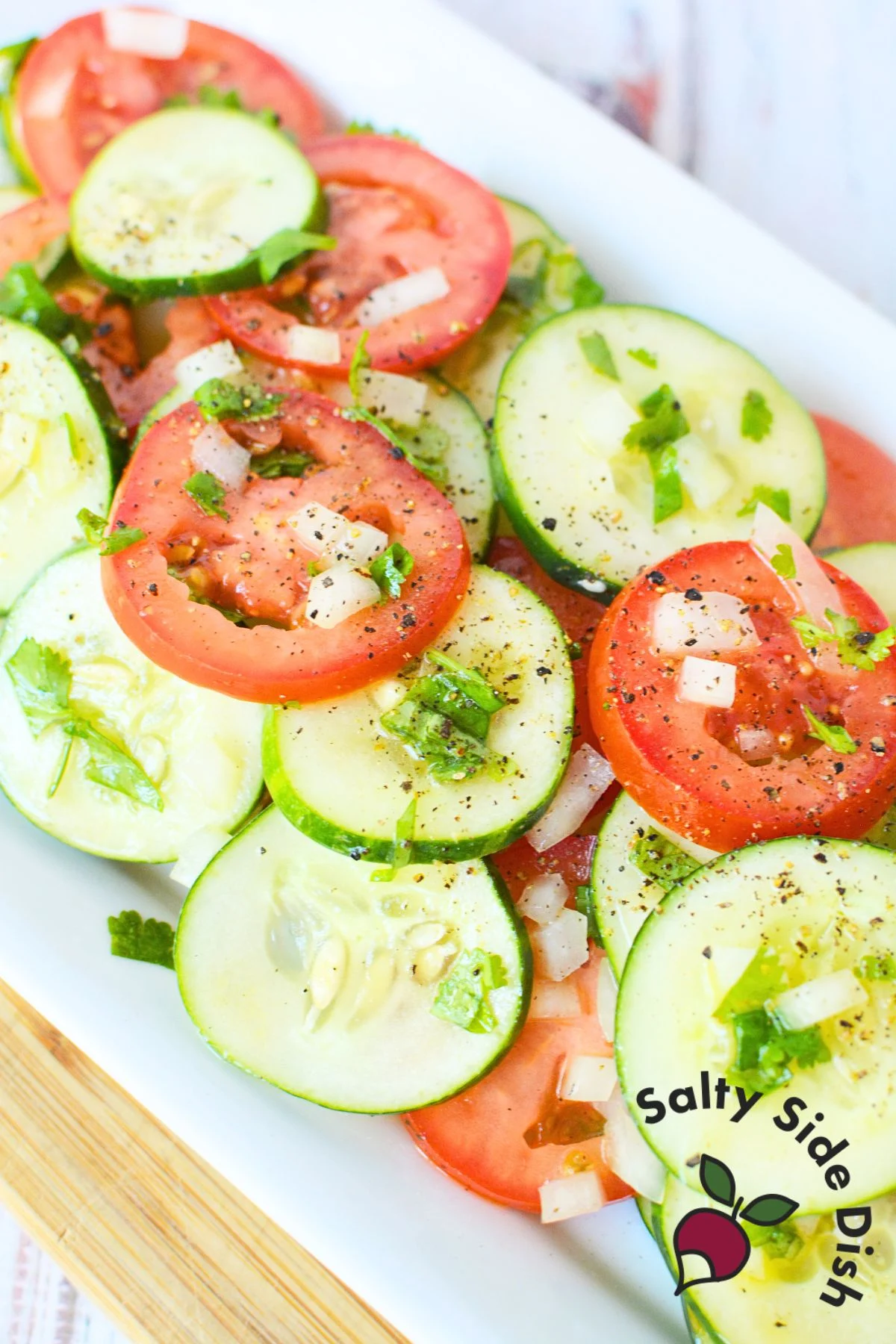 prepped salad ready to serve.