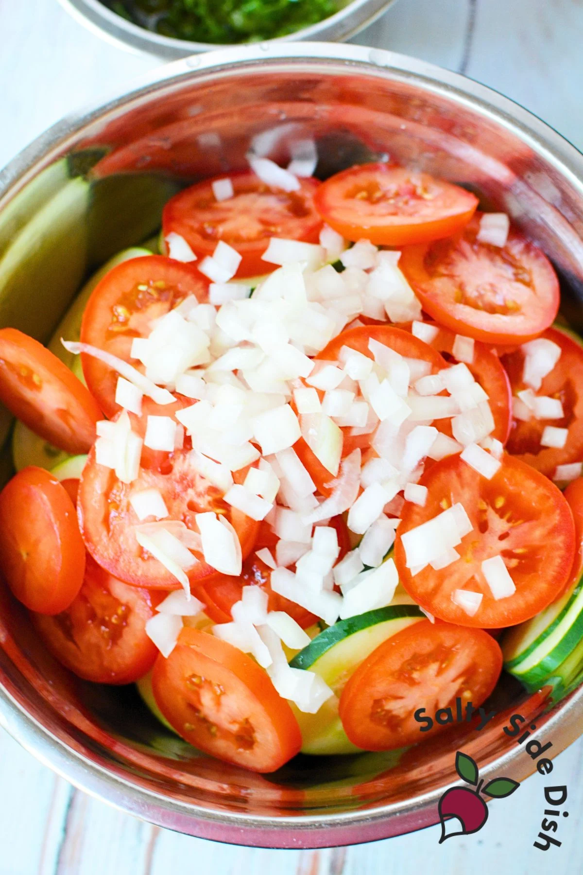 add all prepped vegetables in a bowl.