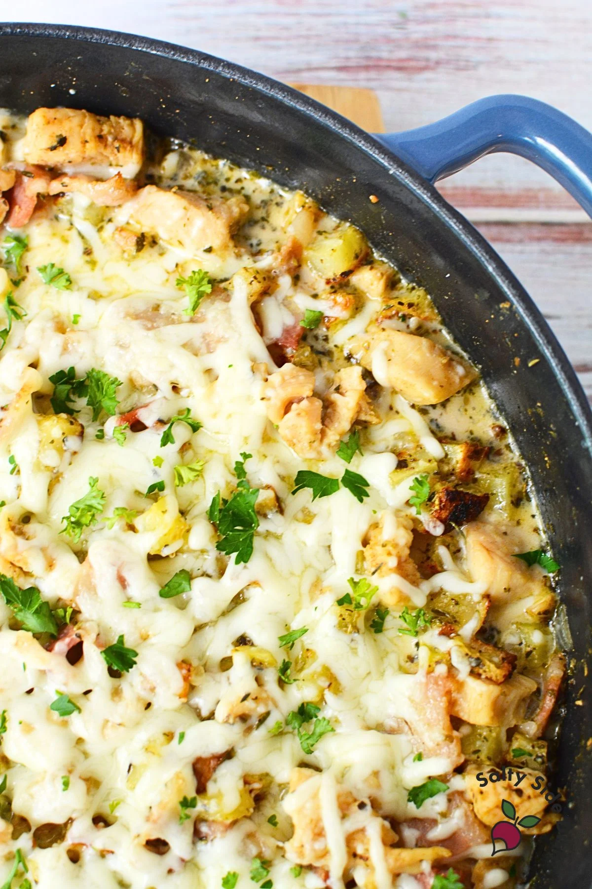 chicken bacon casserole dish for side or dinner.