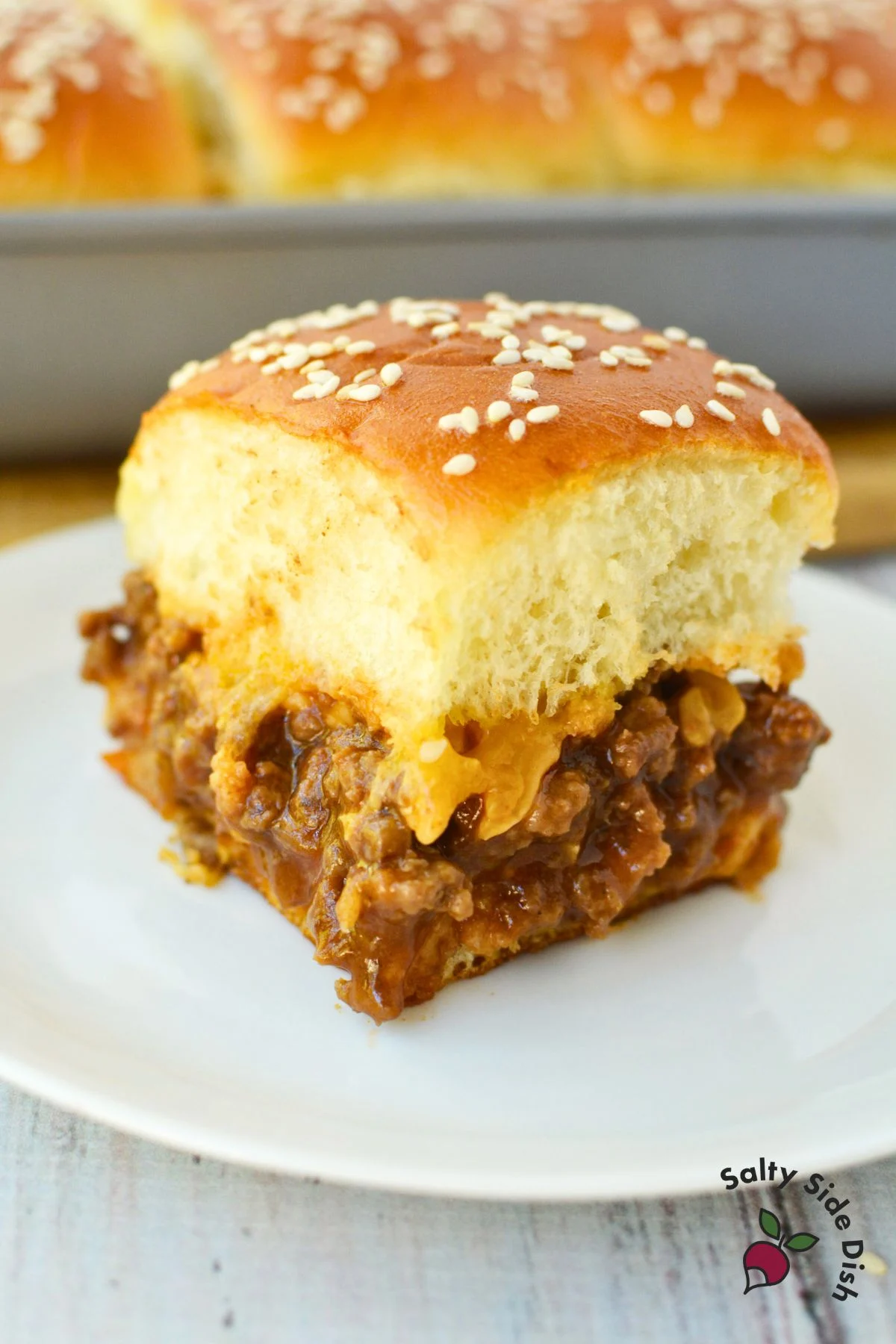 deliciously easy slider recipe on a plate.
