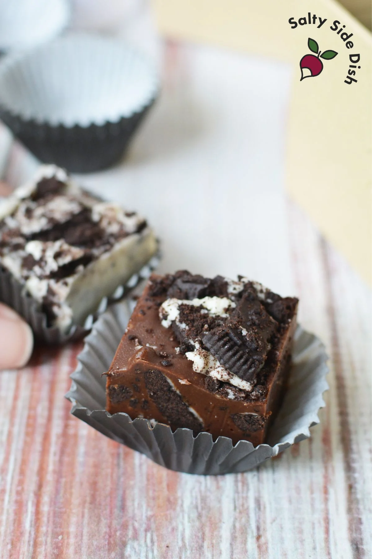 packing tins in cupcake liners.