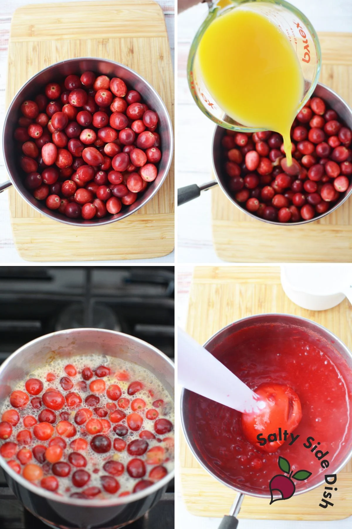 jellied cranberry sauce starts out with fresh cranberries.
