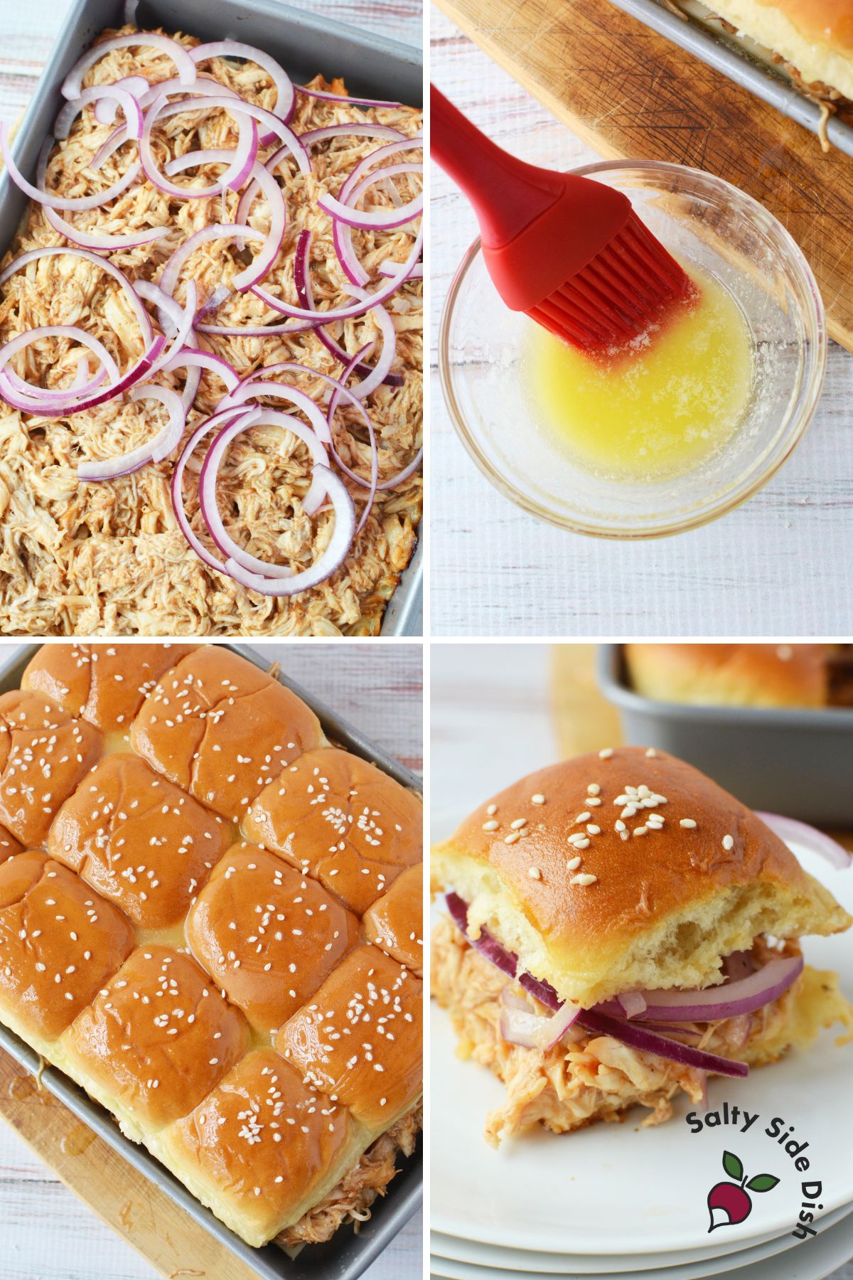 how to assemble game day chicken bbq sliders easily.