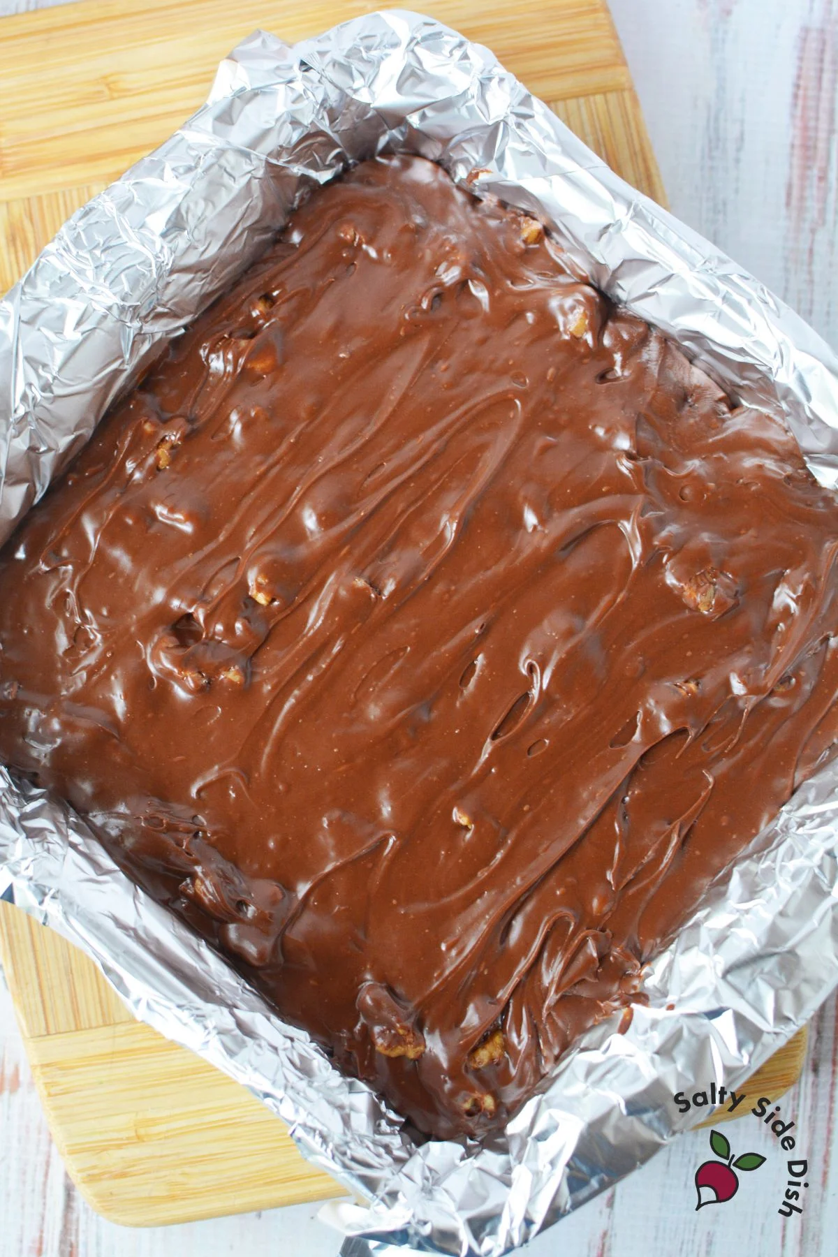 foil loverhang for fudge.