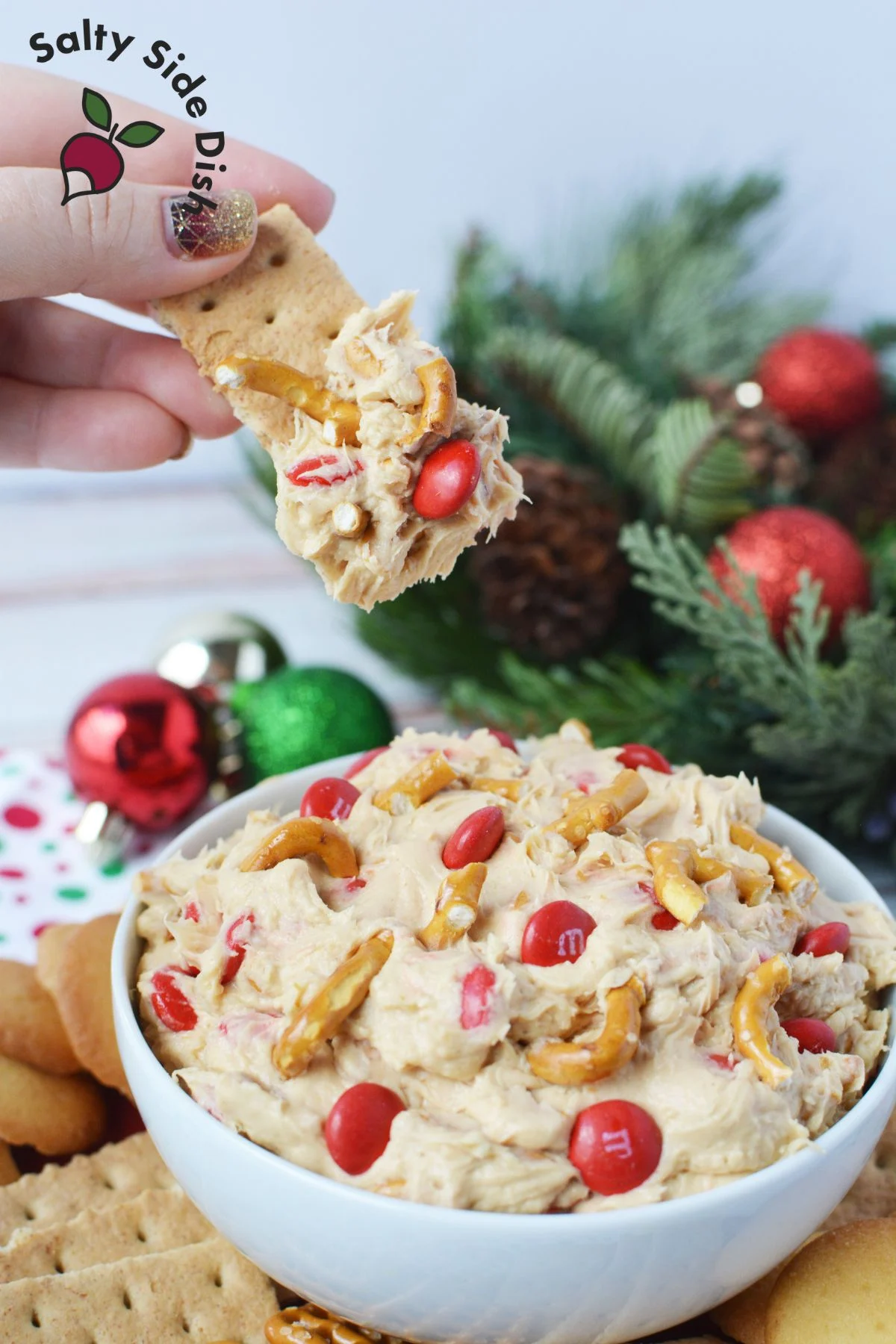dip with peanut butter made perfectly as a holiday dip.