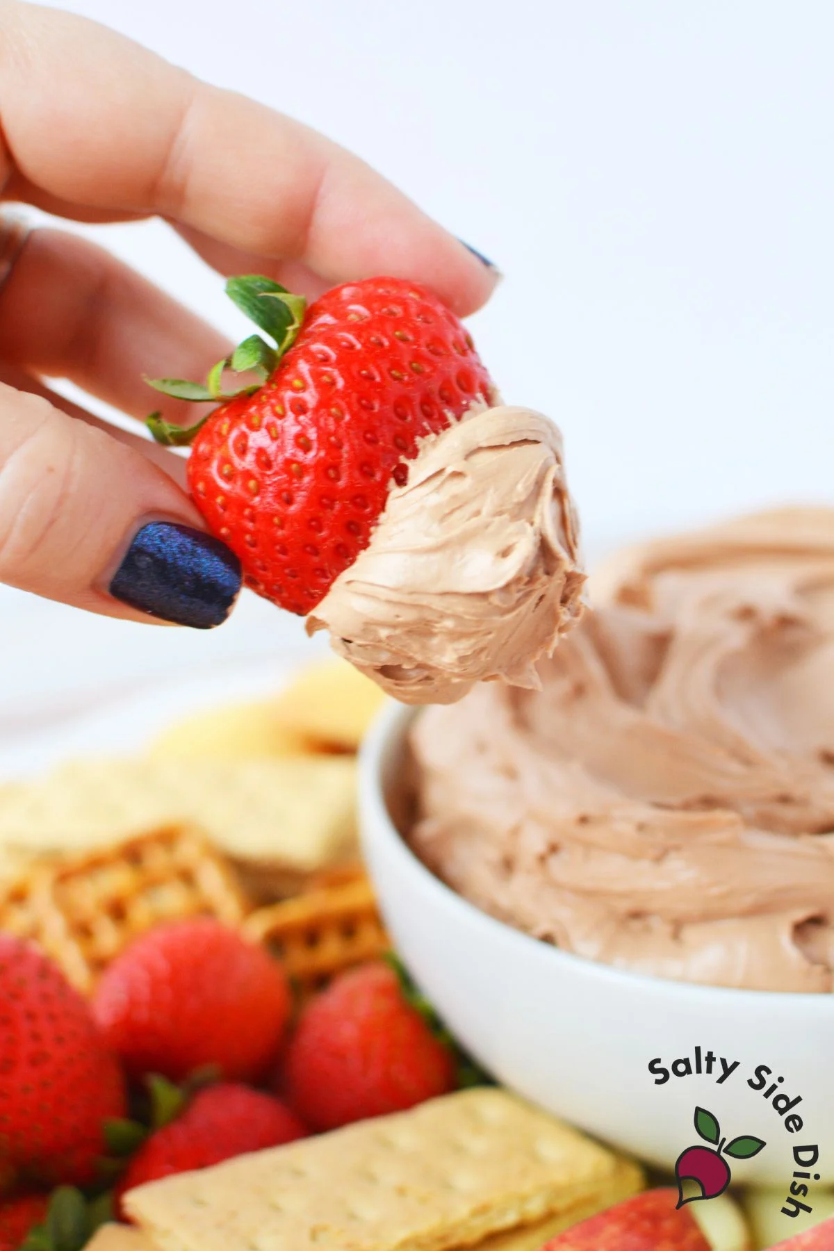 whole strawberry in dip
