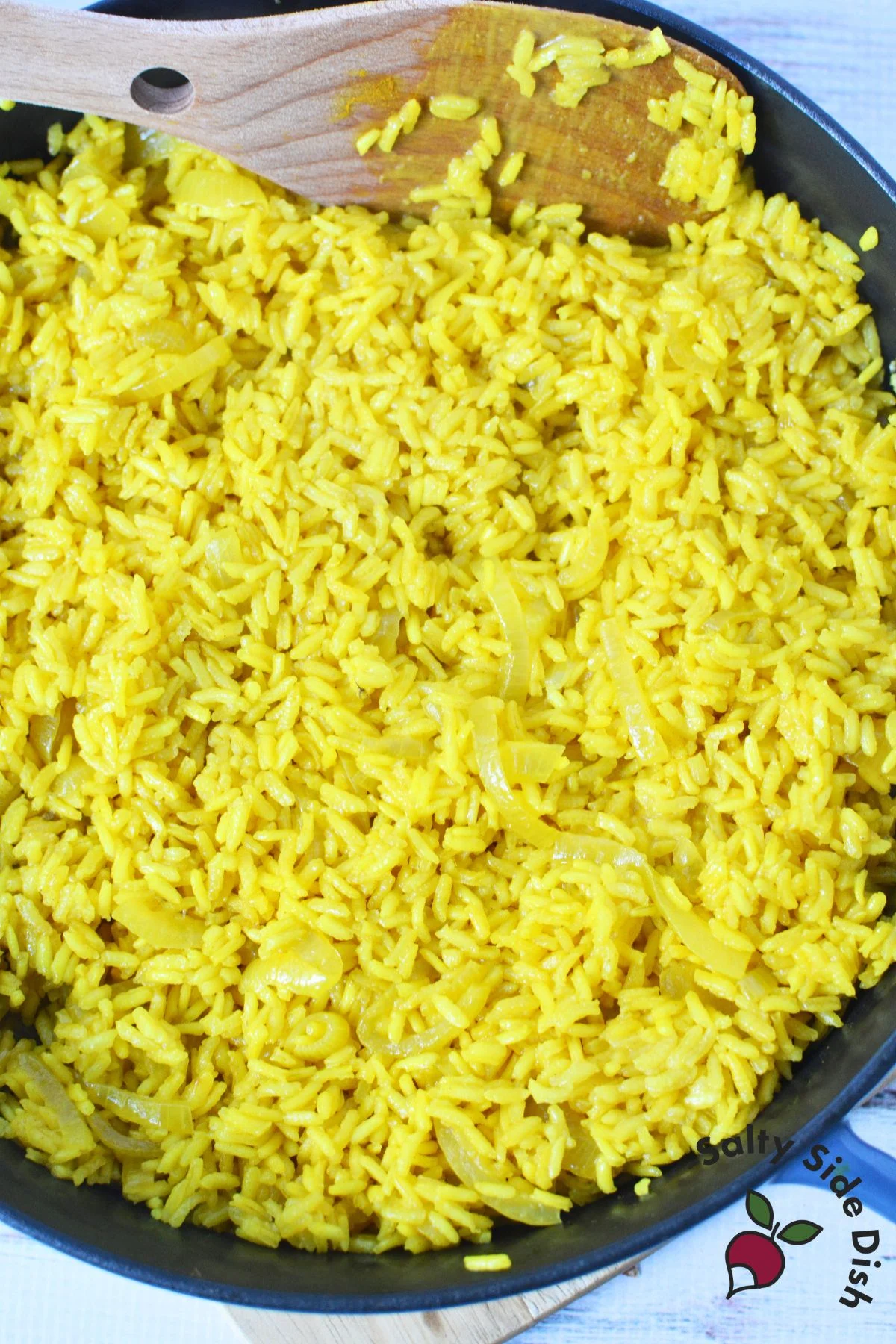 cast iron with pilau rice.