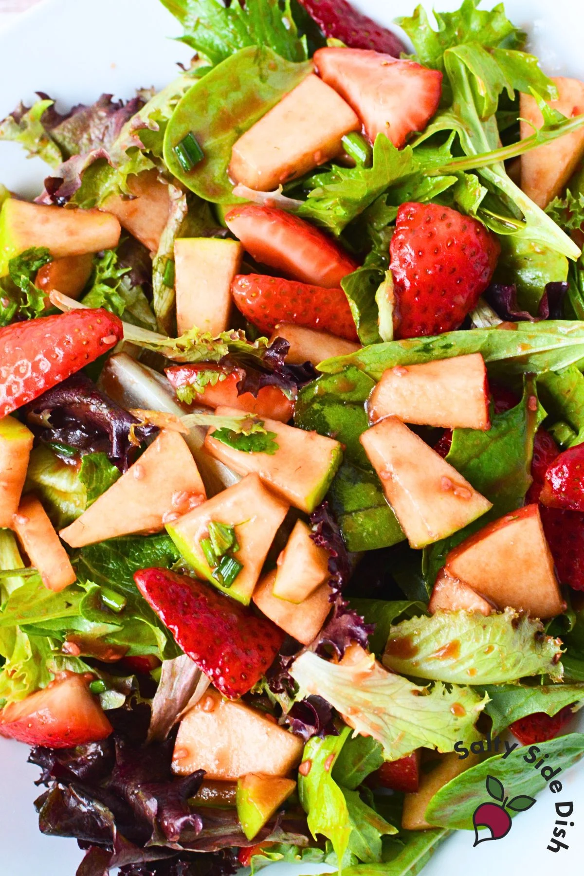 Strawberry Apple Spinach Salad