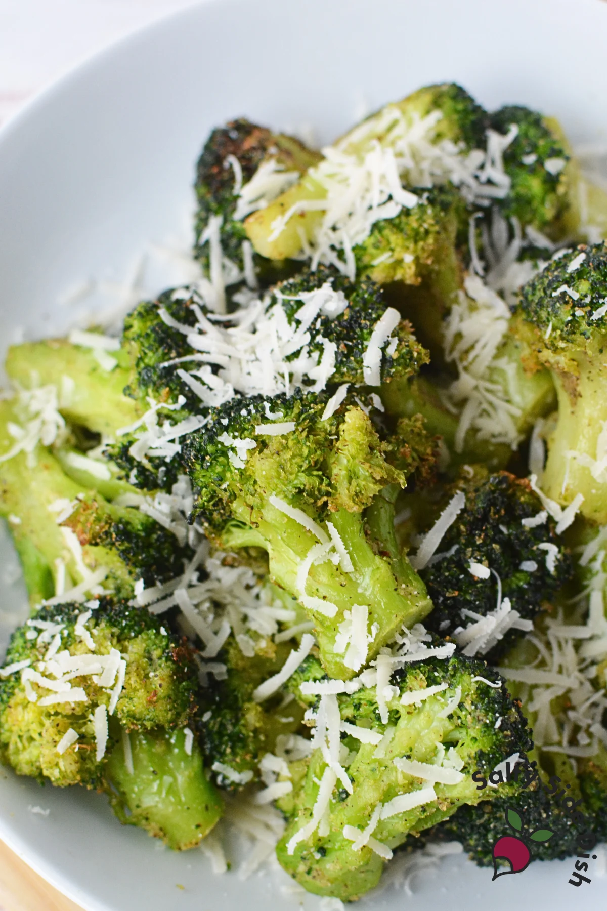 plate of broccoli as a side dish.