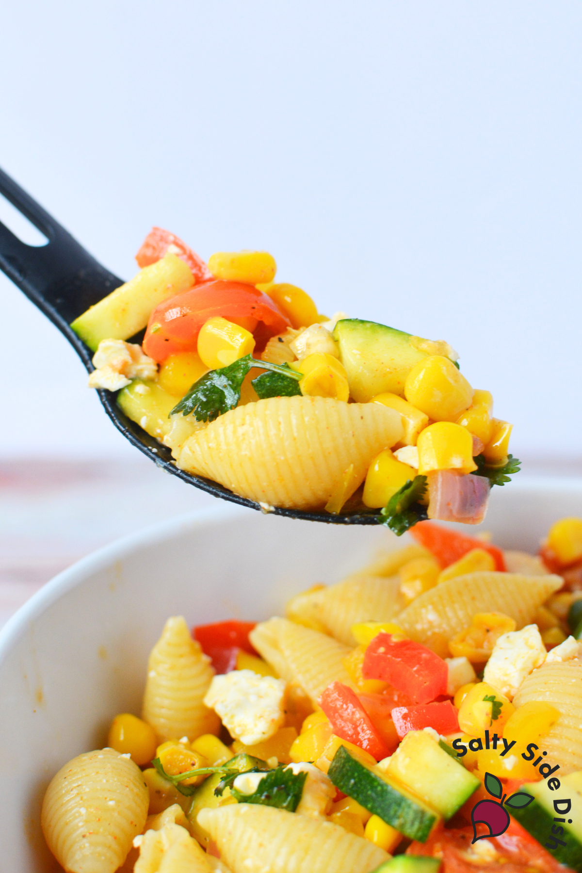 pasta shells and corn succotash recipe.