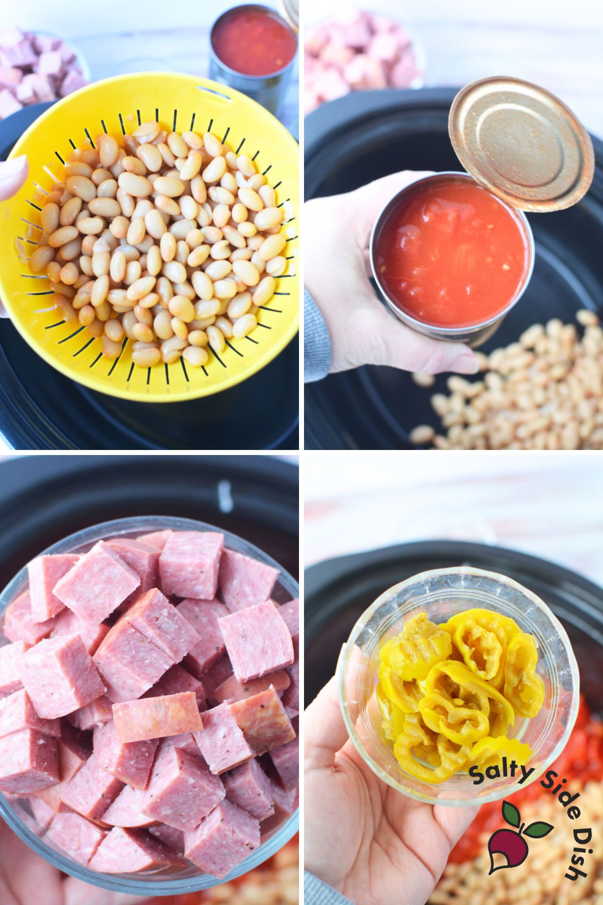 ingredients for tortellini recipe for dinner. showing 4 ingredients.