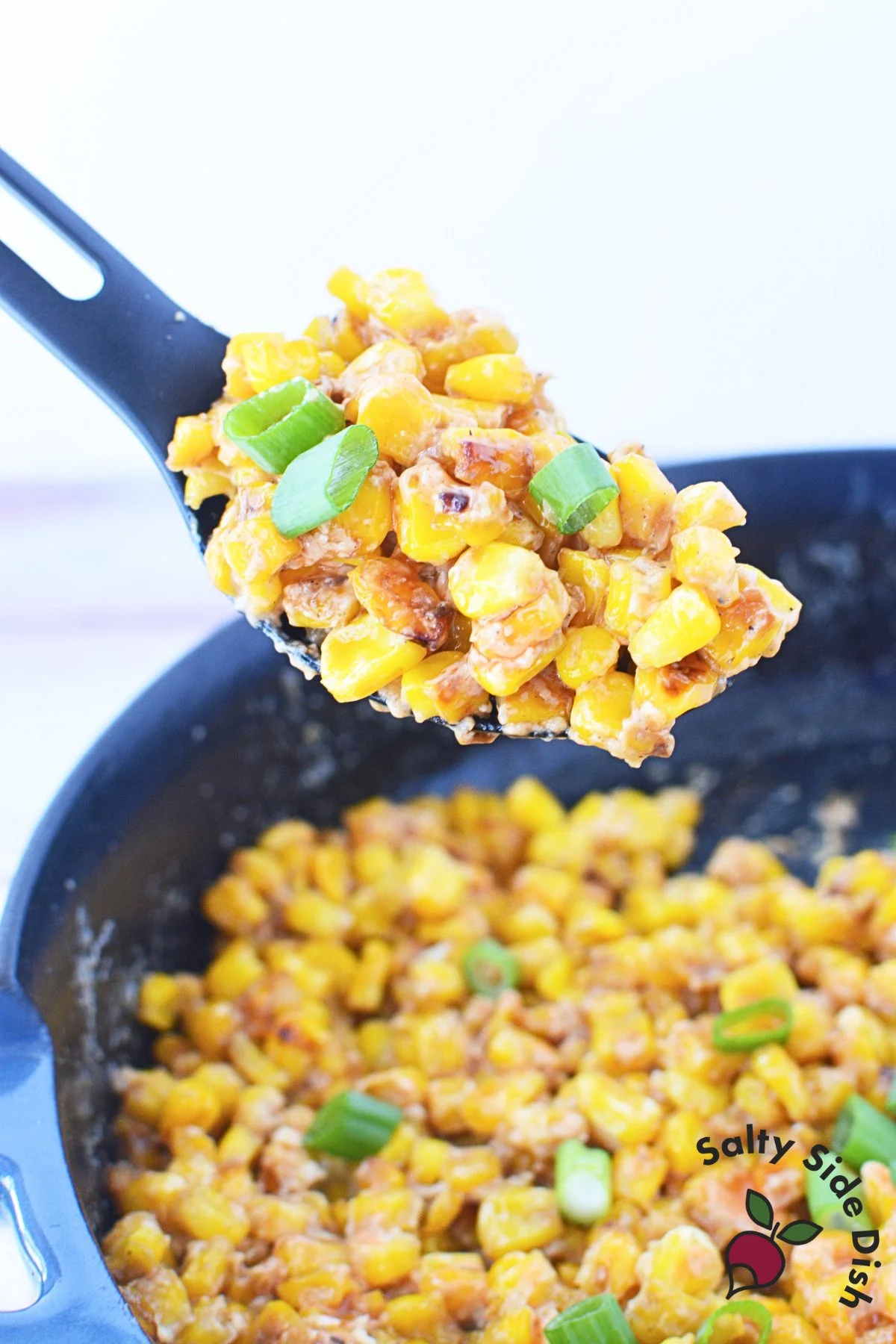 honey butter corn in cast iron skillet.