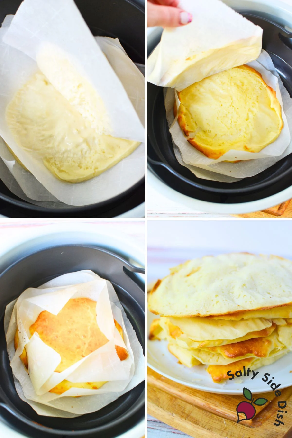how to stack pancakes in the air fryer.