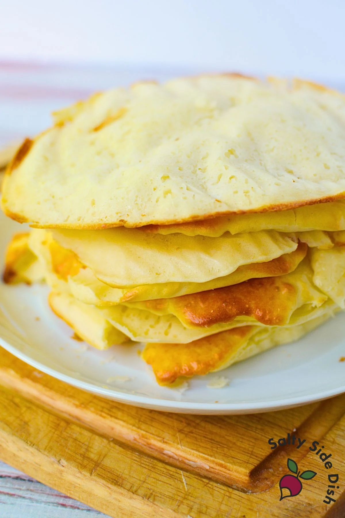 stack of ninja foodi pancakes.