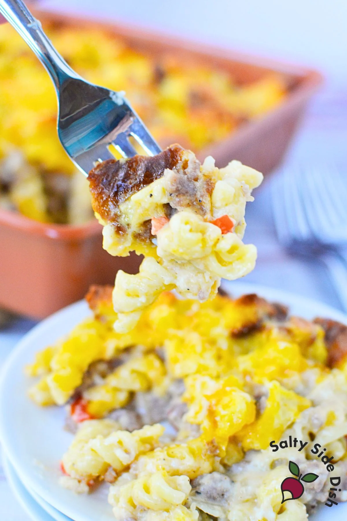 Breakfast Sausage Pasta Bake