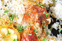 Zesty Lemon Dijon Chicken and Rice Dinner