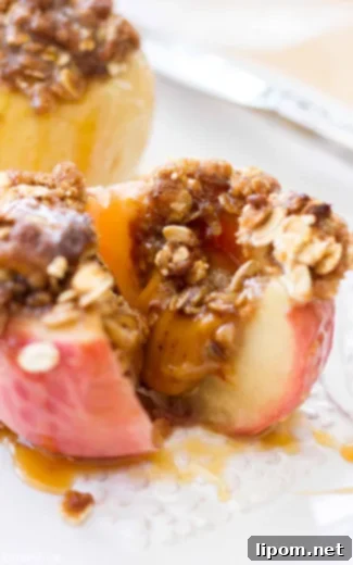 Molten Caramel Apple Bake 2 Brown Sugar caramel stuffed baked apples recipe