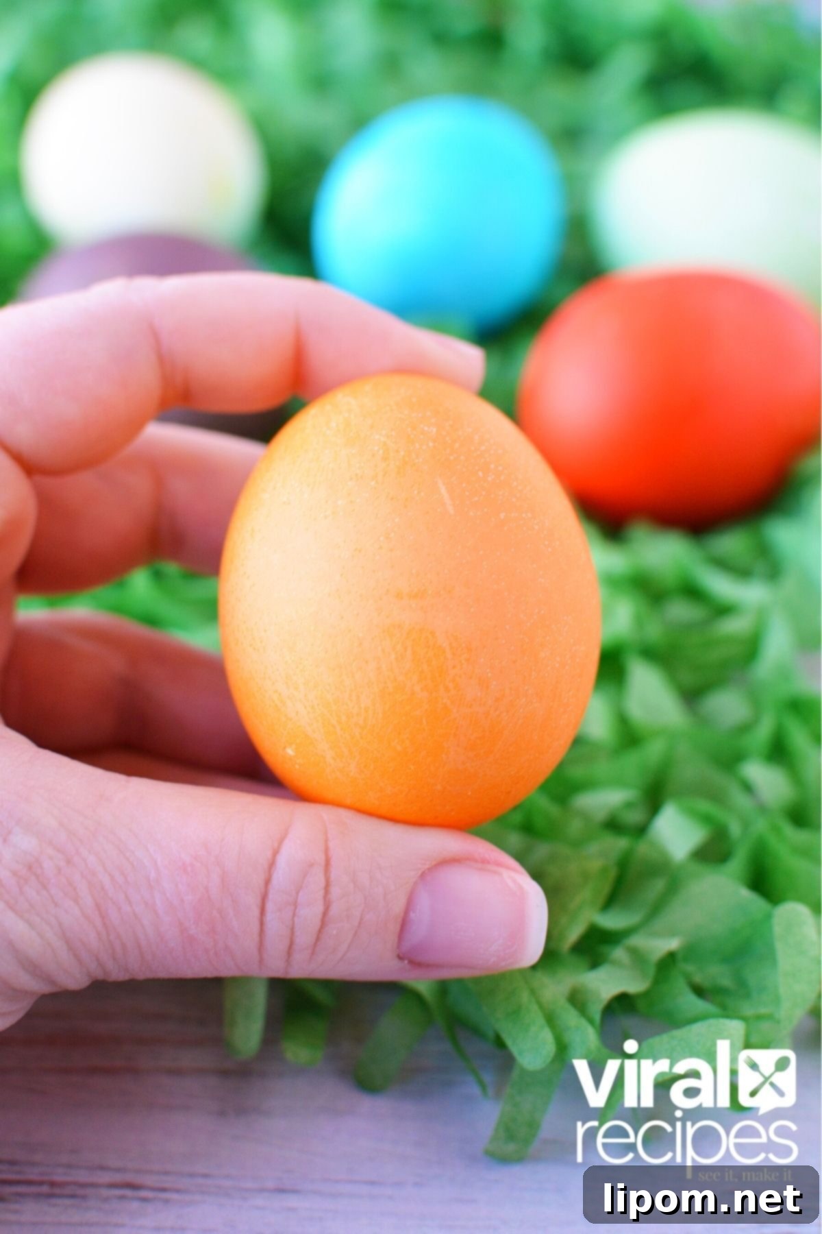 orange kool-aid dyed eggs.
