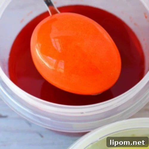 Vibrantly dyed Easter eggs made with Kool-Aid.