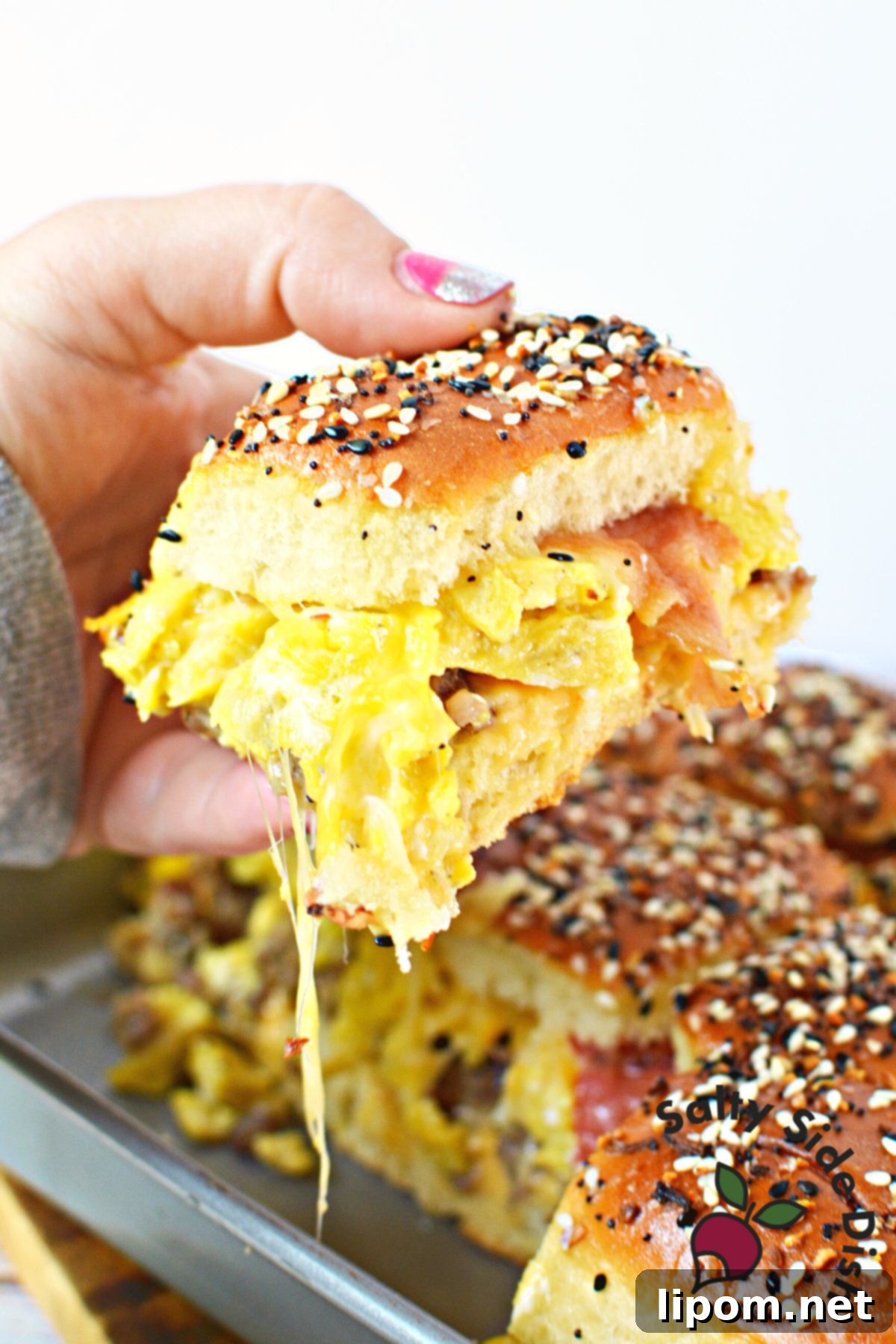 Sunrise Stacks 6 tiktok breakfast slider recipe.