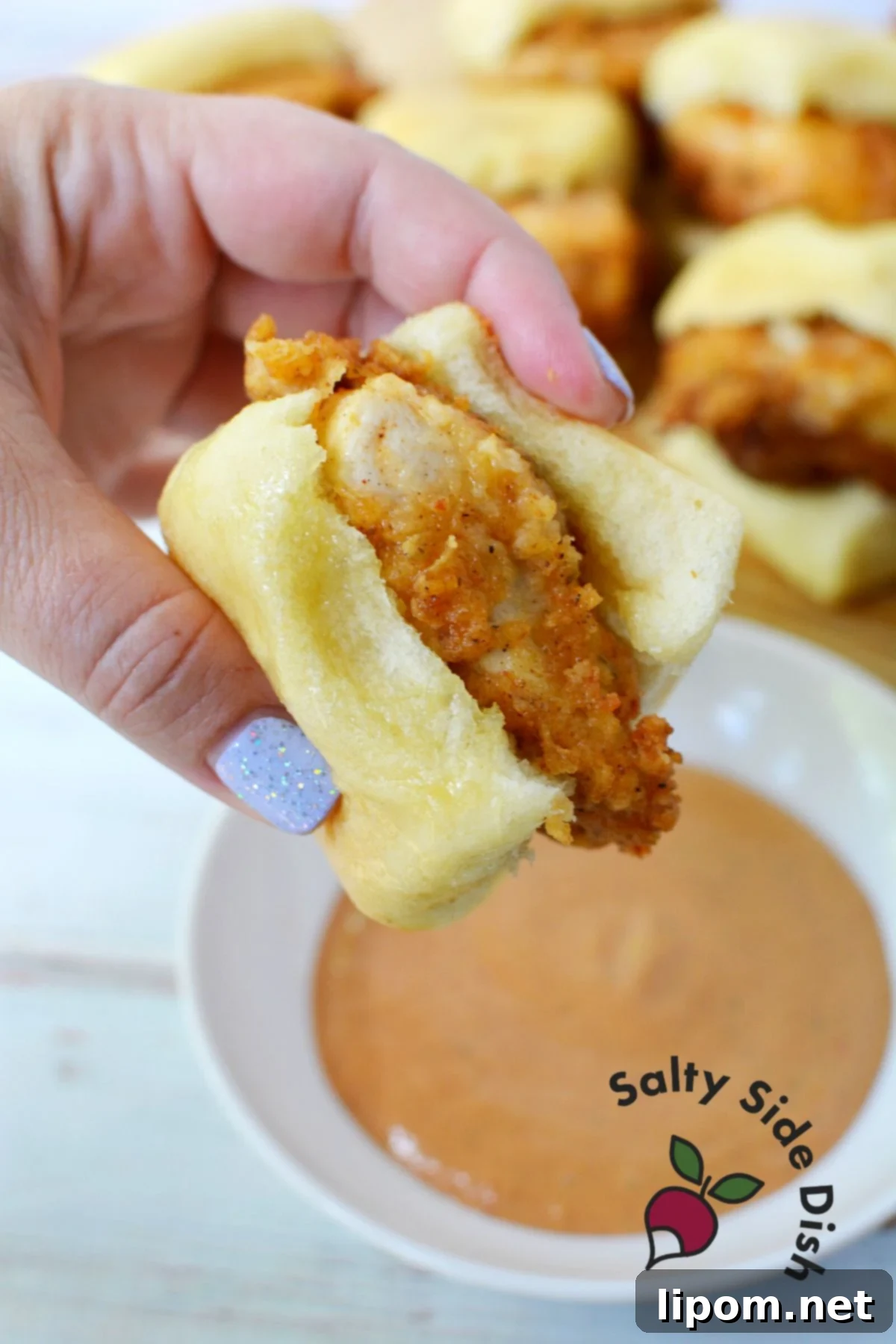 Mini Chicken Bites 2 easy breakfast chicken and yeast roll sandwiches