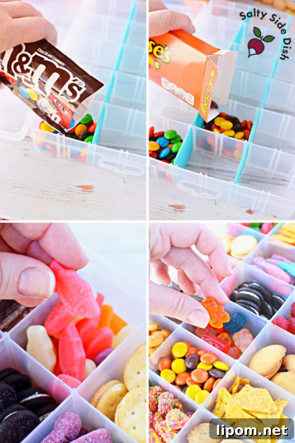 Graze Gear 7 filling a snack box with candy.