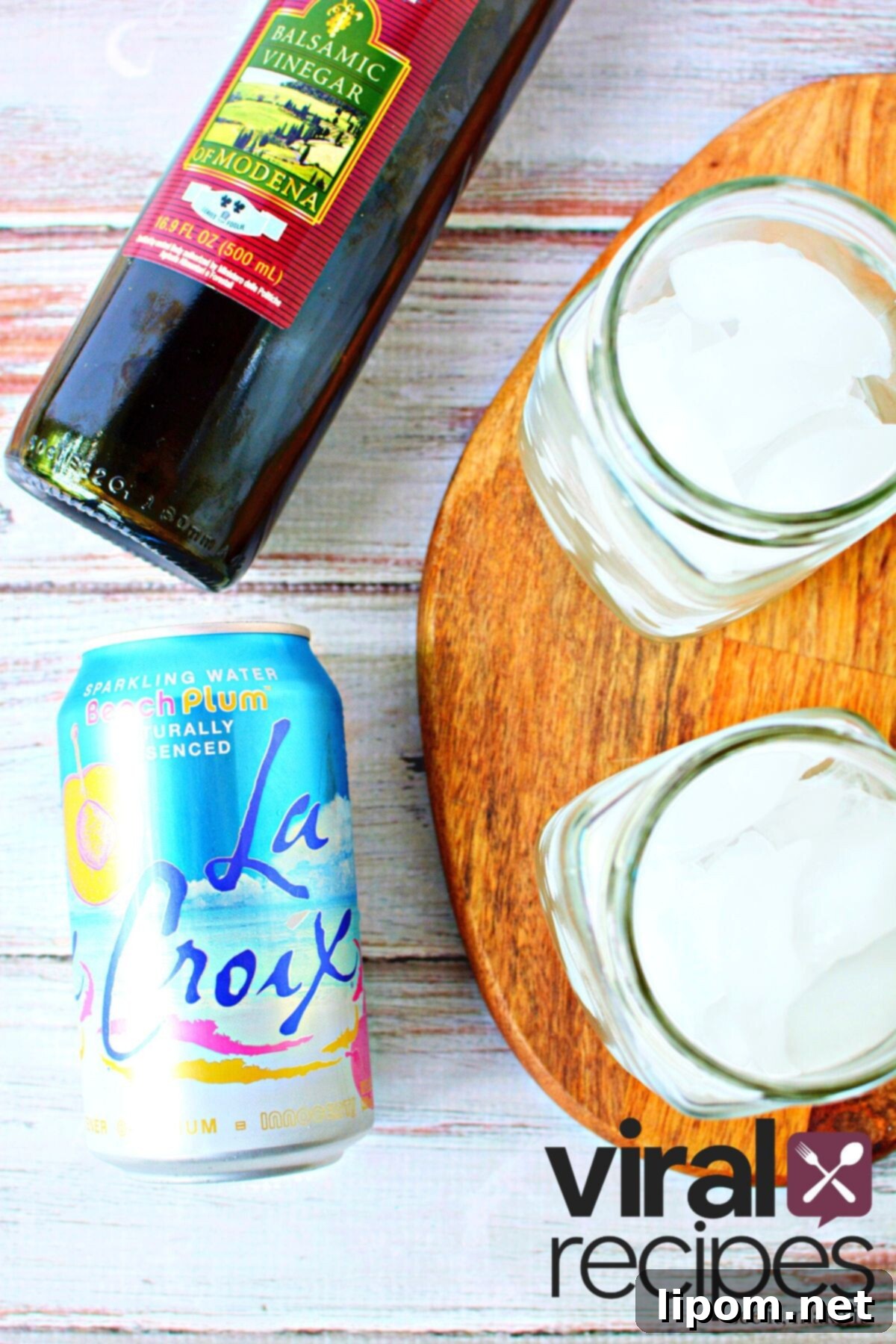 Balsamic Cola 3 Alternative beverage coke recipe from TikTok, showing ingredients ready to mix.