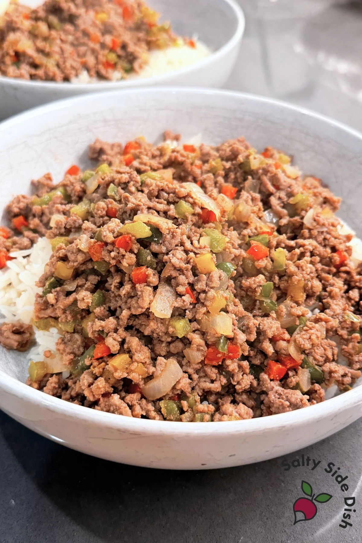 Ground Beef and Pepper Rice Bowls