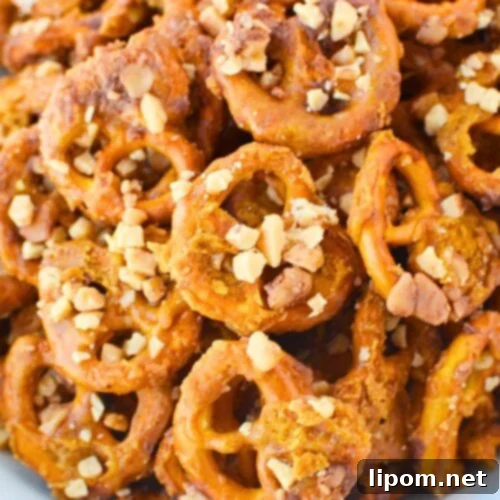 Sweet and Salty Pretzel Bites 8 Butter toffee pretzels coated in crunchy toffee bits, easy sweet salty snack recipe