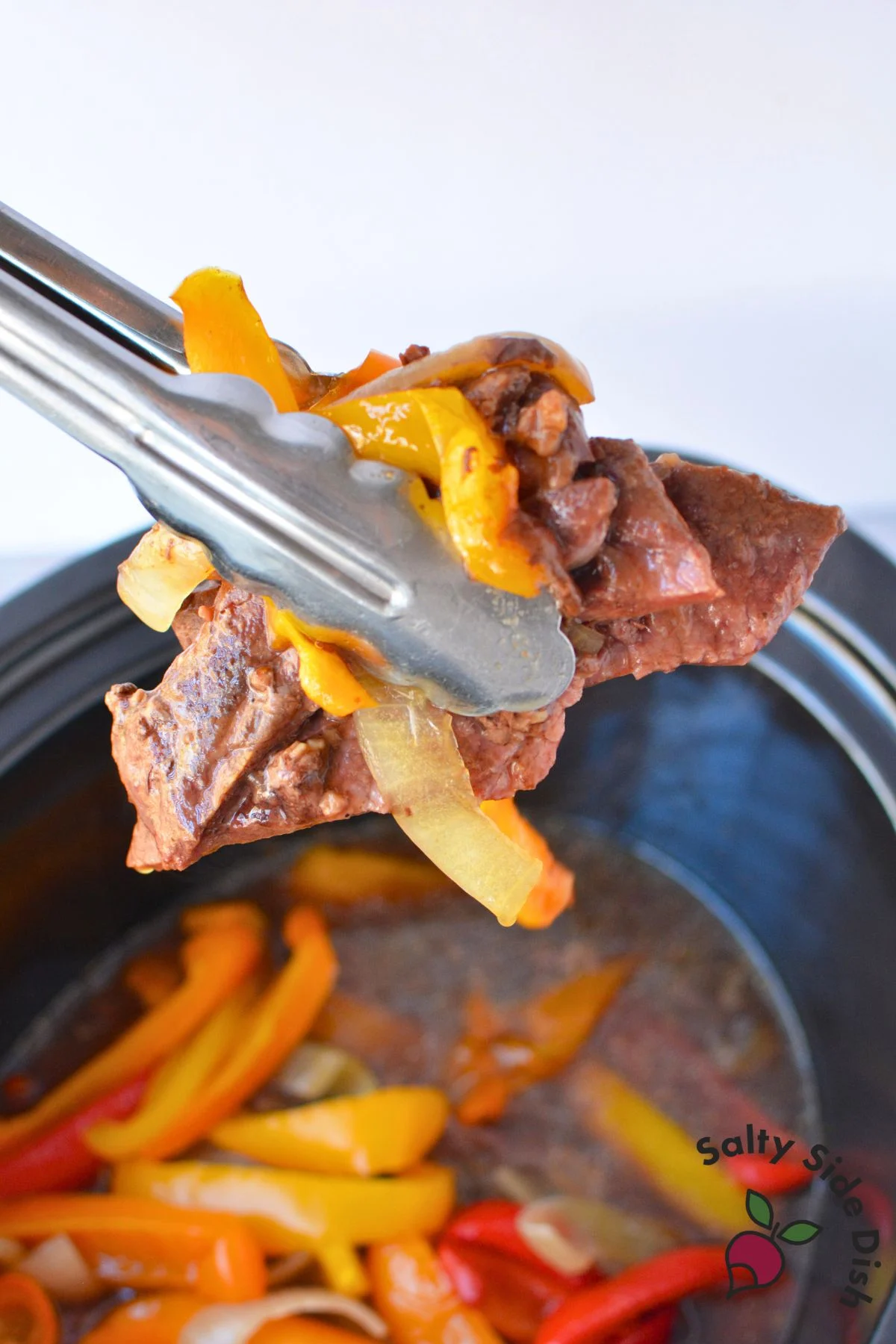 Slow Cooker Steak and Peppers