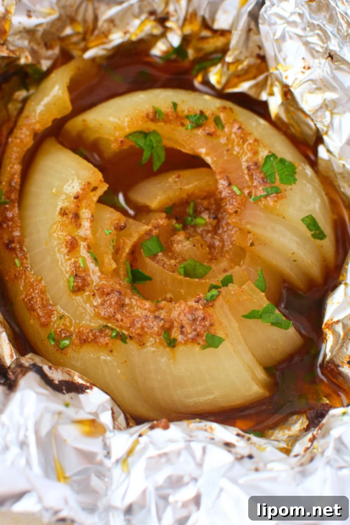 Onion Nirvana: 9 Recipes for the Dedicated Allium Aficionado 8 A close-up of a baked onion boil.
