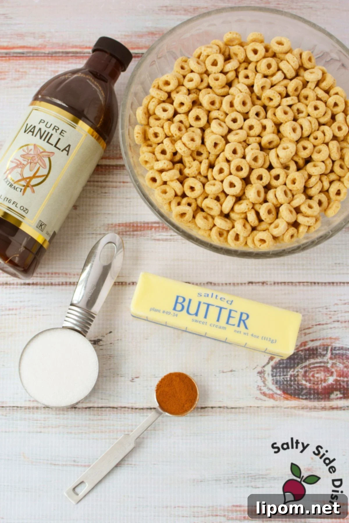 Pan-Fried Cinnamon Toast Cereal Bites 3 Ingredients for pan fried cinnamon sugar Cheerios: butter, vanilla extract, sugar, cinnamon, and plain Cheerios cereal