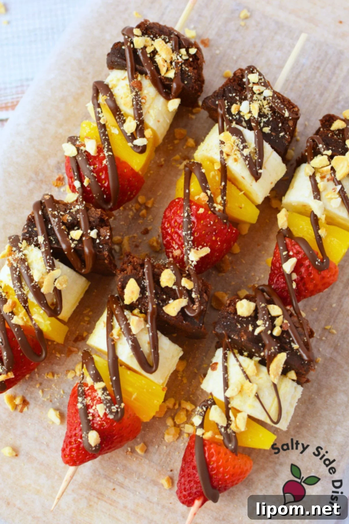 Banana Split Skewers: A Fun & Fruity Treat 5 Close-up of Banana Split Kabobs