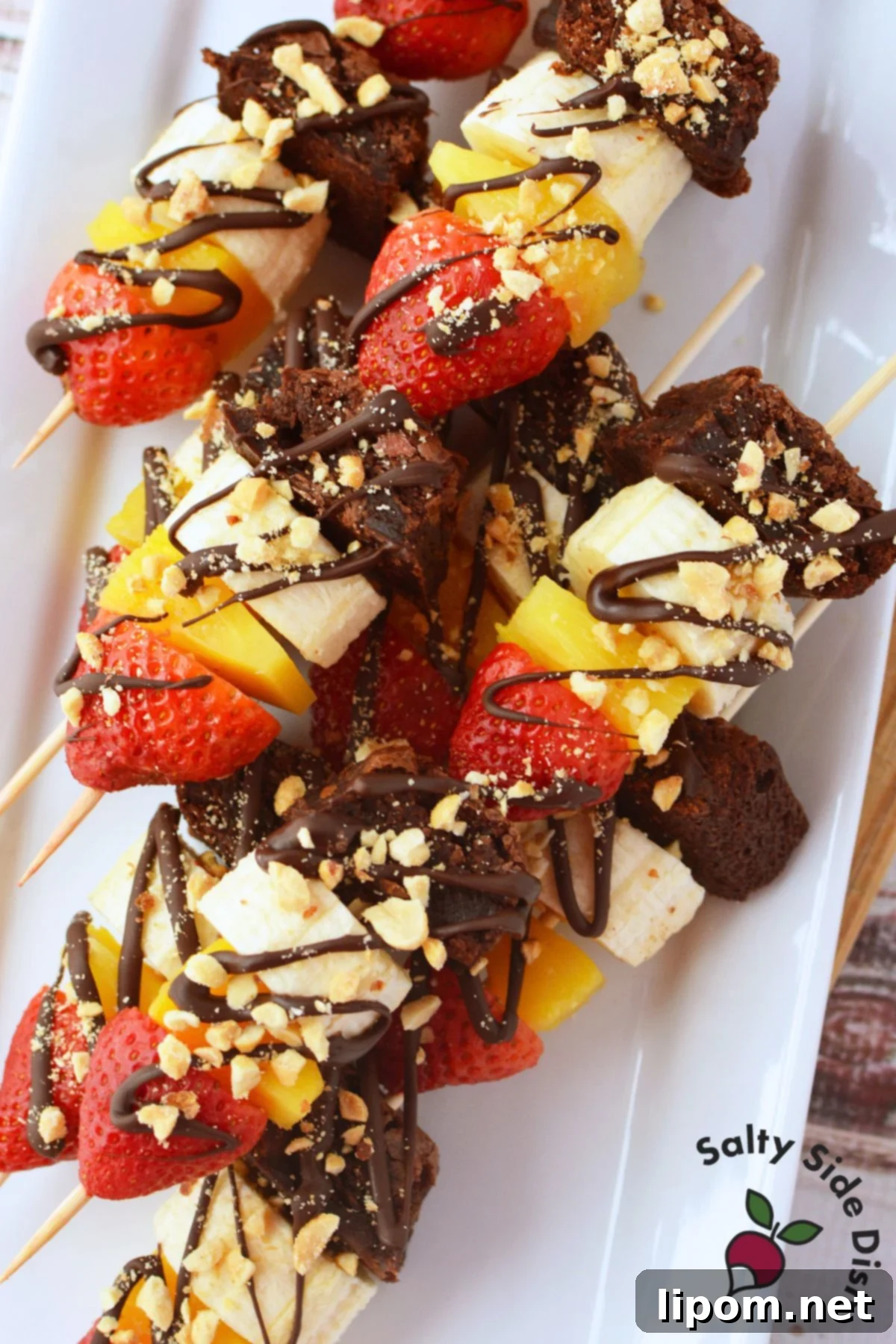 Banana Split Skewers: A Fun & Fruity Treat 7 Close-up of Banana Split Kabobs