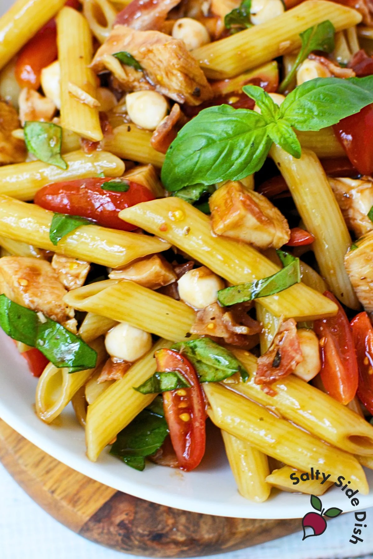 Bruschetta Chicken Bacon Pasta Salad